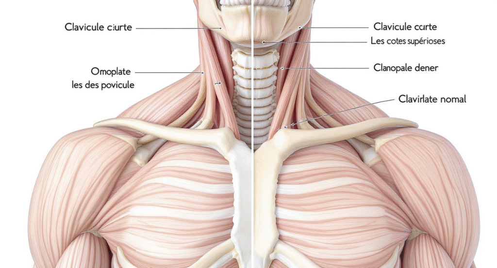 Clavicule courte : effets sur la posture et l&rsquo;apparence physique